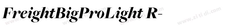 FreightBigProLight R字体转换
